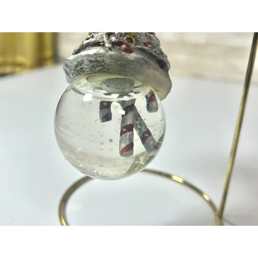 Snow Globe Ornaments Holiday Wishes Set of Three Christmas Tree By Towle